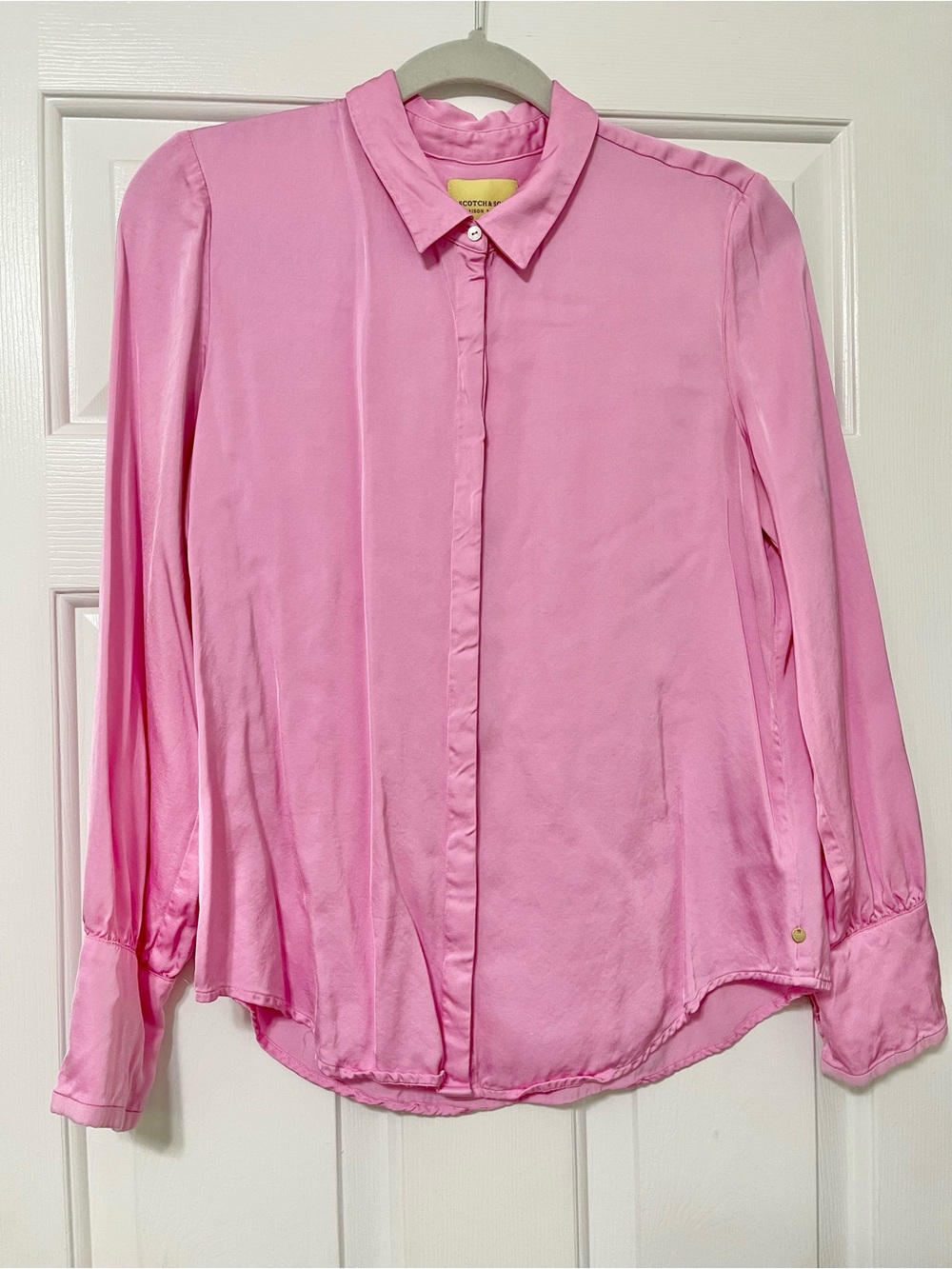 Scotch & Soda Light pink Long sleeve with collar louse shirt M